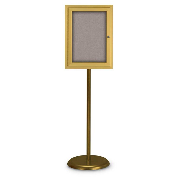 Corkboard, Double Door, Radius Frame, 60x36", Satin/Black